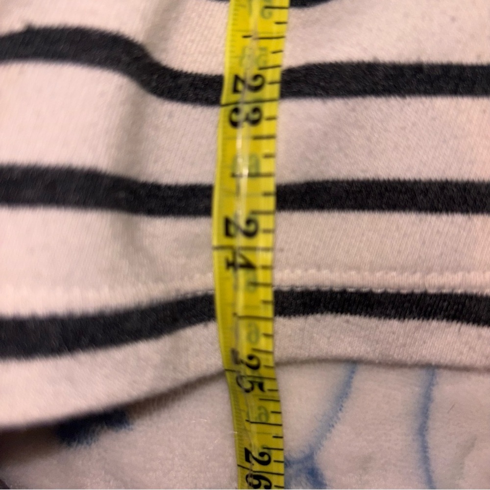Old Navy XL Black White Striped Ruffle Sleeve Top | 21” PTP Flowy Casual Tee - Picture 3 of 4